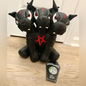 Cerberus Killstar Kreeptures NEW Plush Vegan Leather 3 Headed Dog Guardian